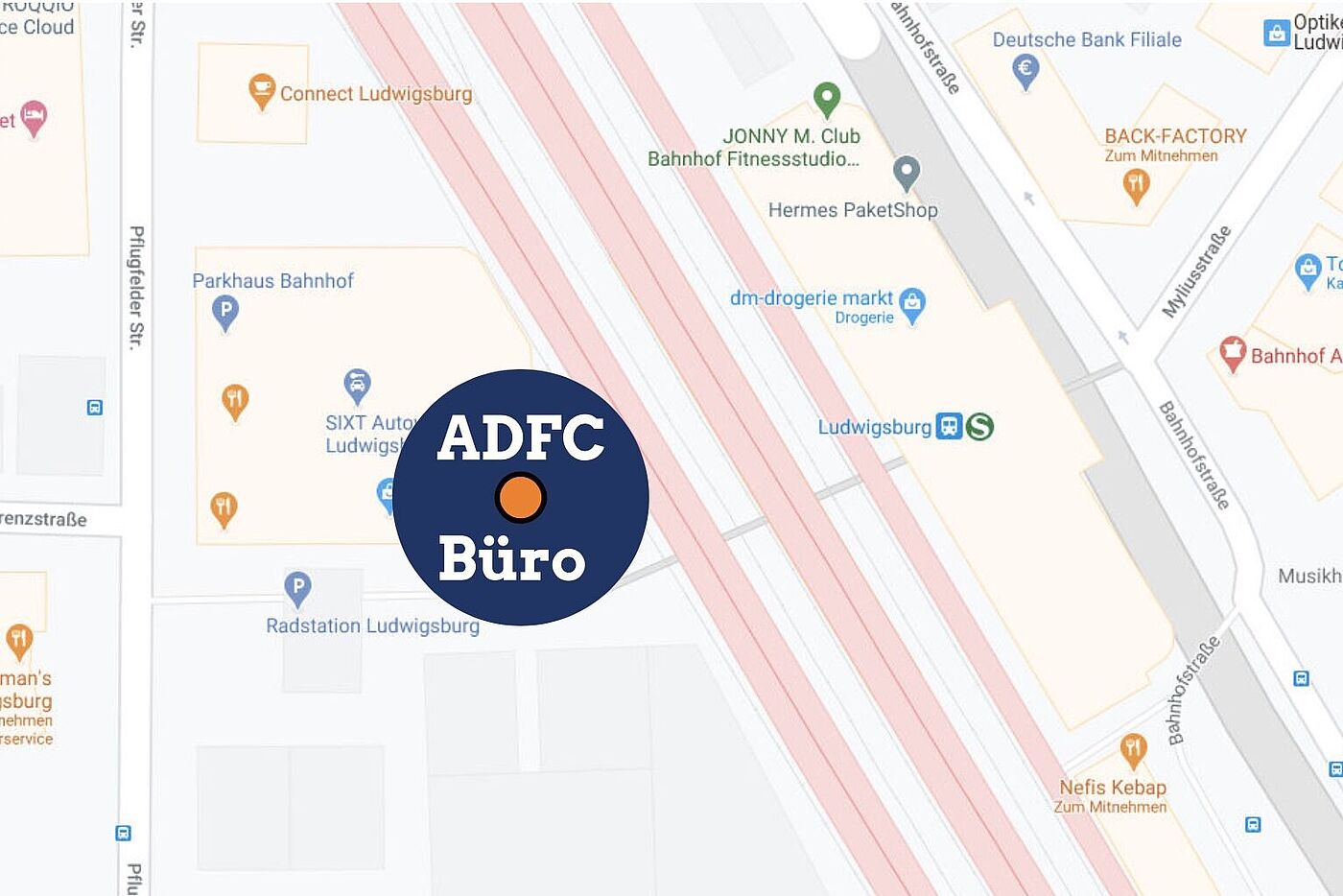 Lageplan Fahrradbüro